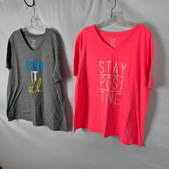 Fruit of the Loom Fit for Me T-Shirts Women's 2X 1 Gray 1 Graphic Short Sleeve - Picture 15 of 16